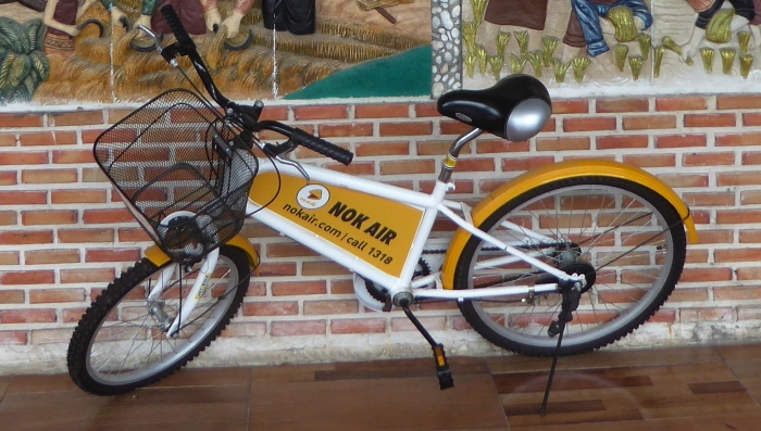 werbefahrrad nok air fluggesellschaft