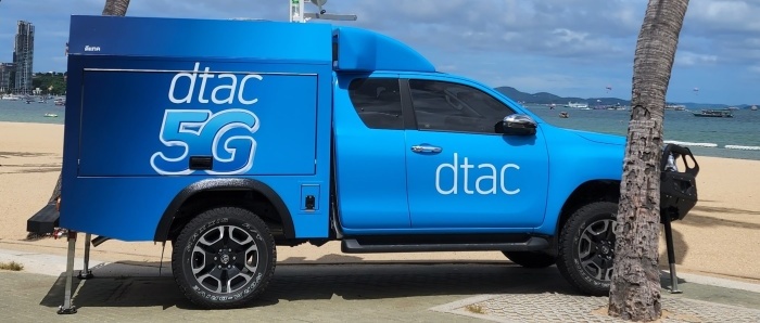 Pickup werbefahrzeug dtac internet 5G